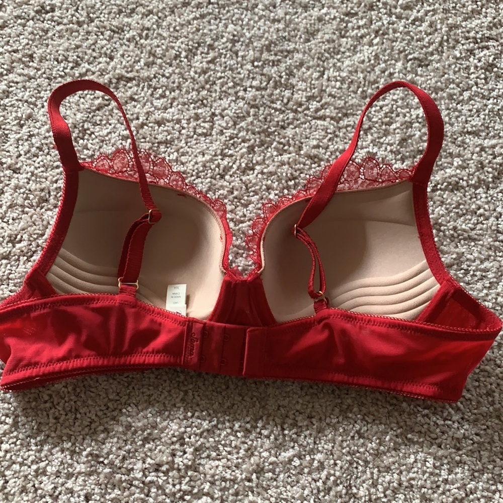 Soma Red Lace Padded Bra - Picture 2 of 2